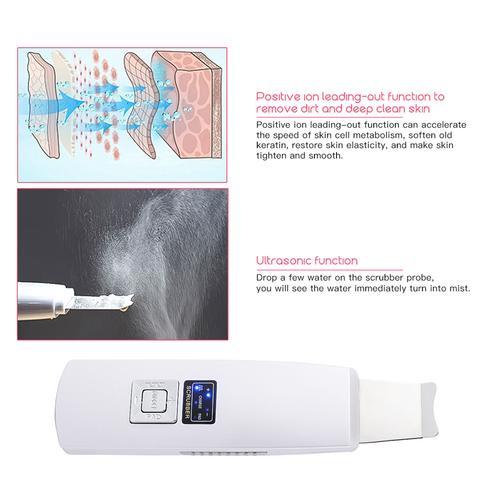 Ultrasonic Skin Scrubber & Facial Cleanser for Blackhead and Acne Removal