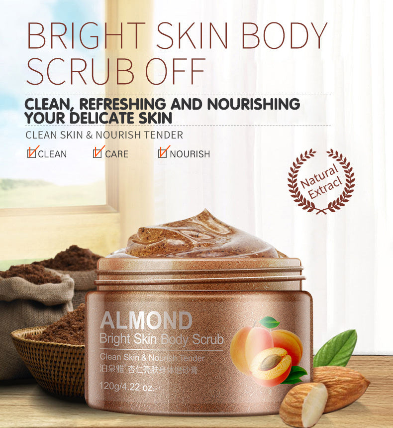 Almond Bright Skin Body Scrub | Exfoliate & Nourish