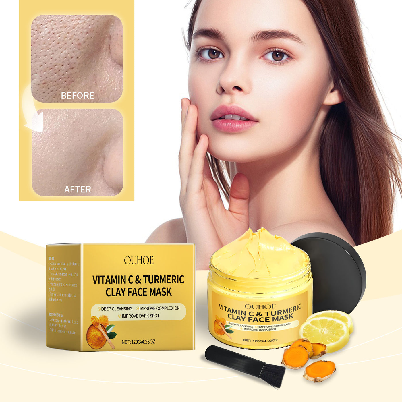 Vitamin C Turmeric Mud Mask | Brightening & Detox Care