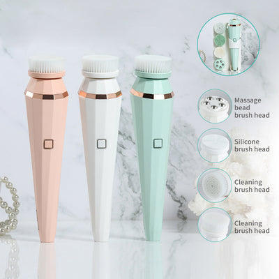 4-in-1 Electric Facial Cleansing Brush | USB Rechargeable