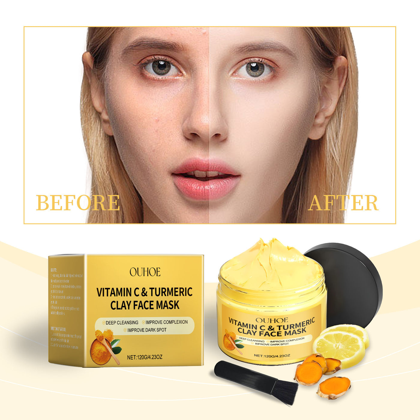 Vitamin C Turmeric Mud Mask | Brightening & Detox Care